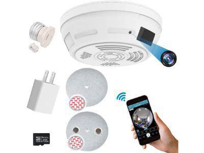 NUNET Dummy Smoke Detector Surveillance Camera - The best smoke detector camera with Wifi