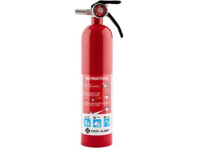 First Alert HOME1 Rechargeable Standard Home Fire Extinguisher UL Rated 1-A 10-B C, Red