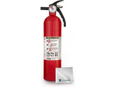 Kidde FA110 Multipurpose Fire Extinguishers 1 Pack - Red, (Rating 1-A 10-B C) Includes Wholesalehome Cleaning Cloth