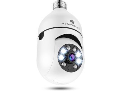 SYMYNELEC 360° Light Bulb Security Camera