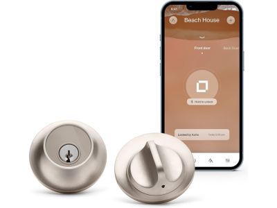Level Home Inc. Level Lock Smart Lock Touch Edition - Smart Deadbolt for Keyless Entry Using Touch, Key Card or Smartphone, Bluetooth Lock, Compatible with Apple HomeKit, Satin Nickel